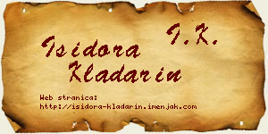 Isidora Kladarin vizit kartica